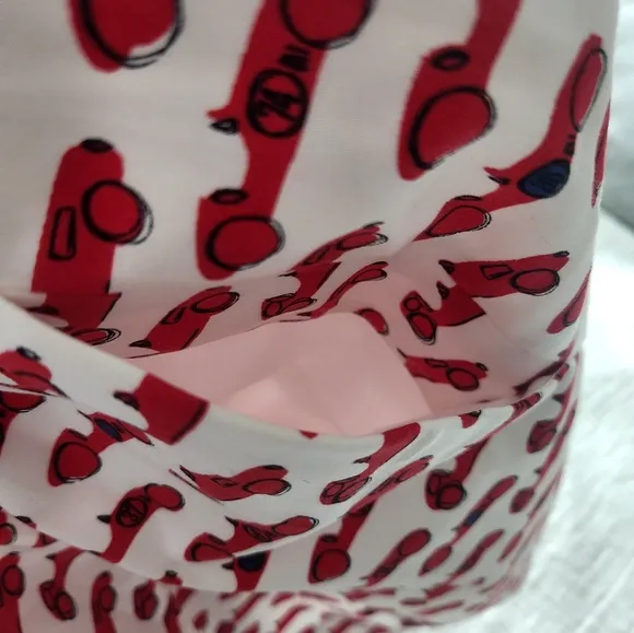 Red Patterned Skirt