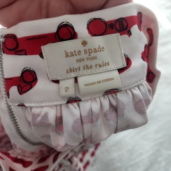 Red Patterned Skirt