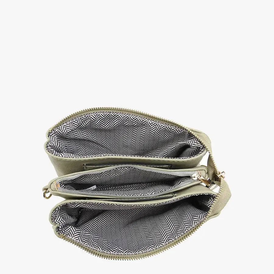 Riley Crossbody Wristlet Maroon