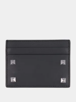 Rockstud Leather Card Holder