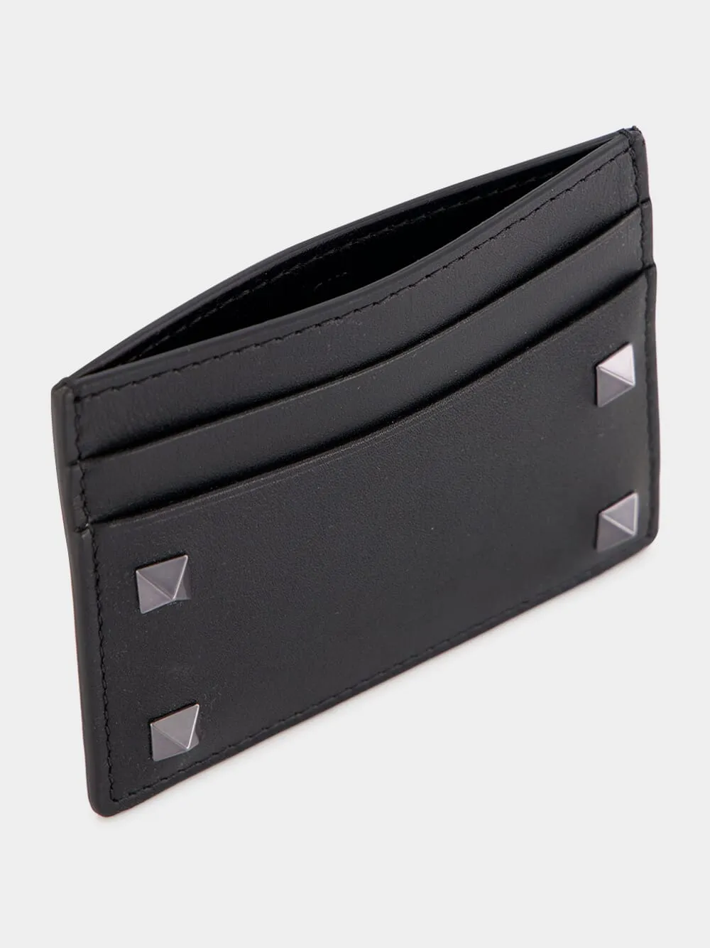 Rockstud Leather Card Holder