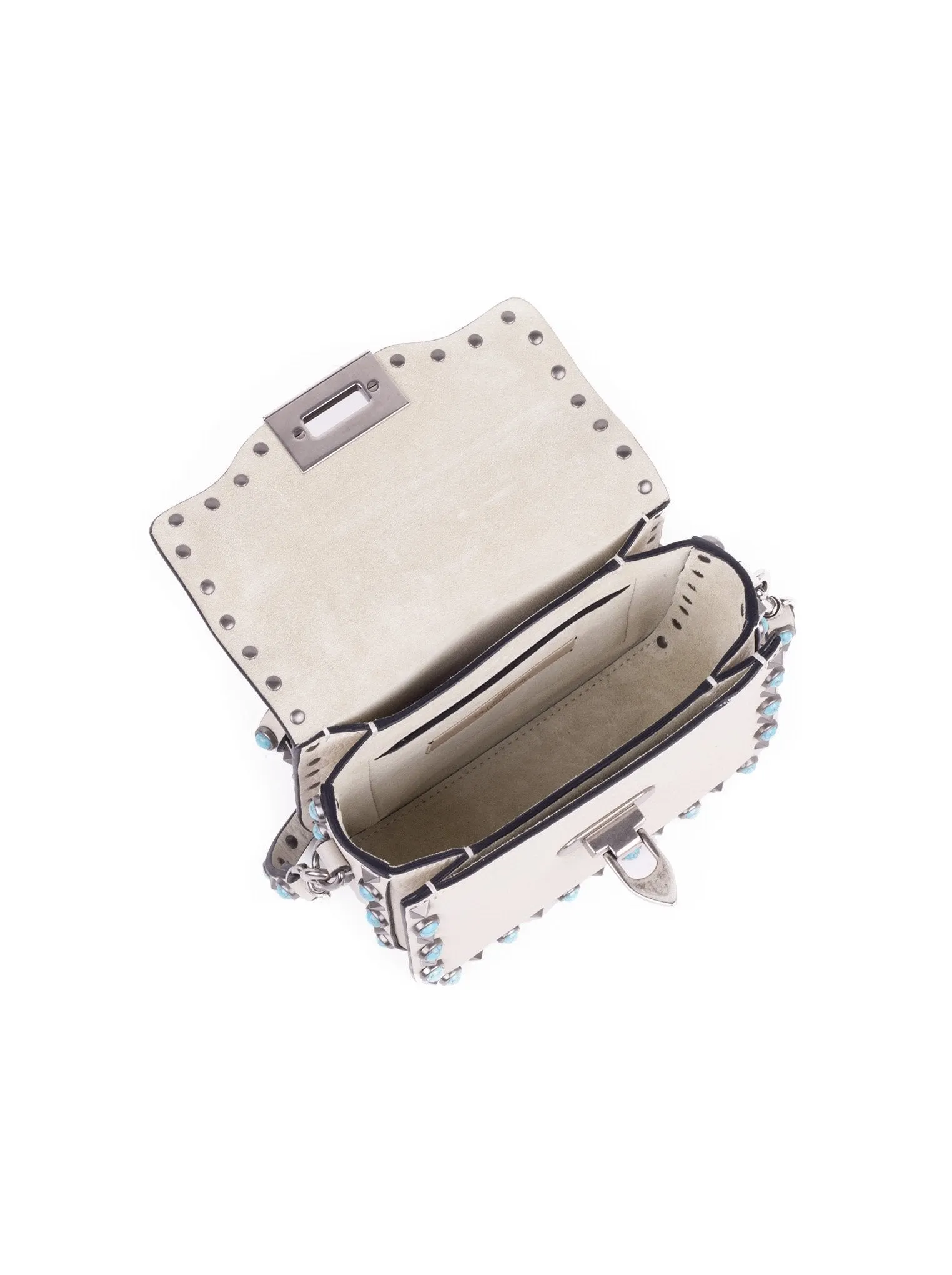 Rockstud Rolling Shoulder Bag - White