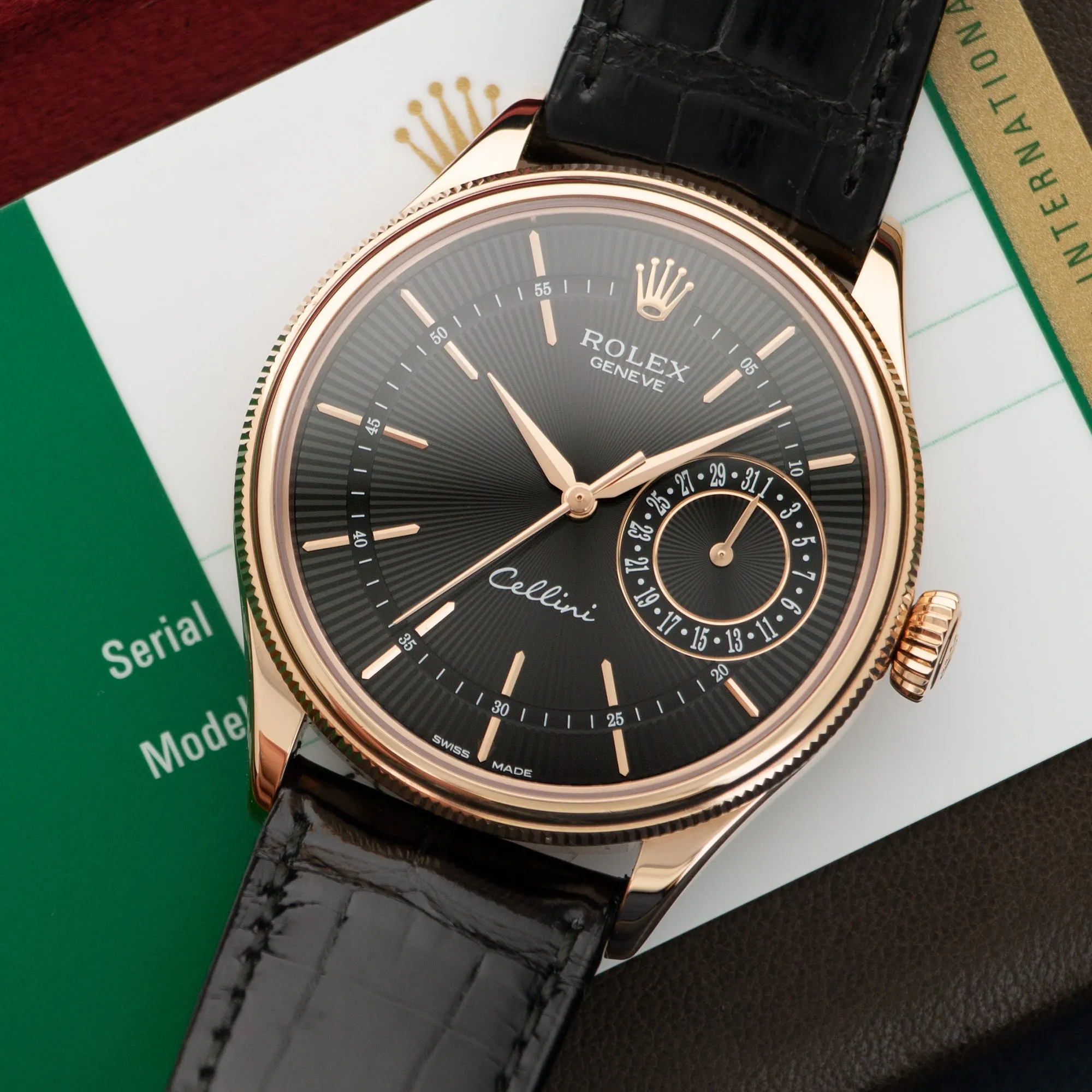 Rolex Rose Gold Cellini Strap Watch Ref. 50515
