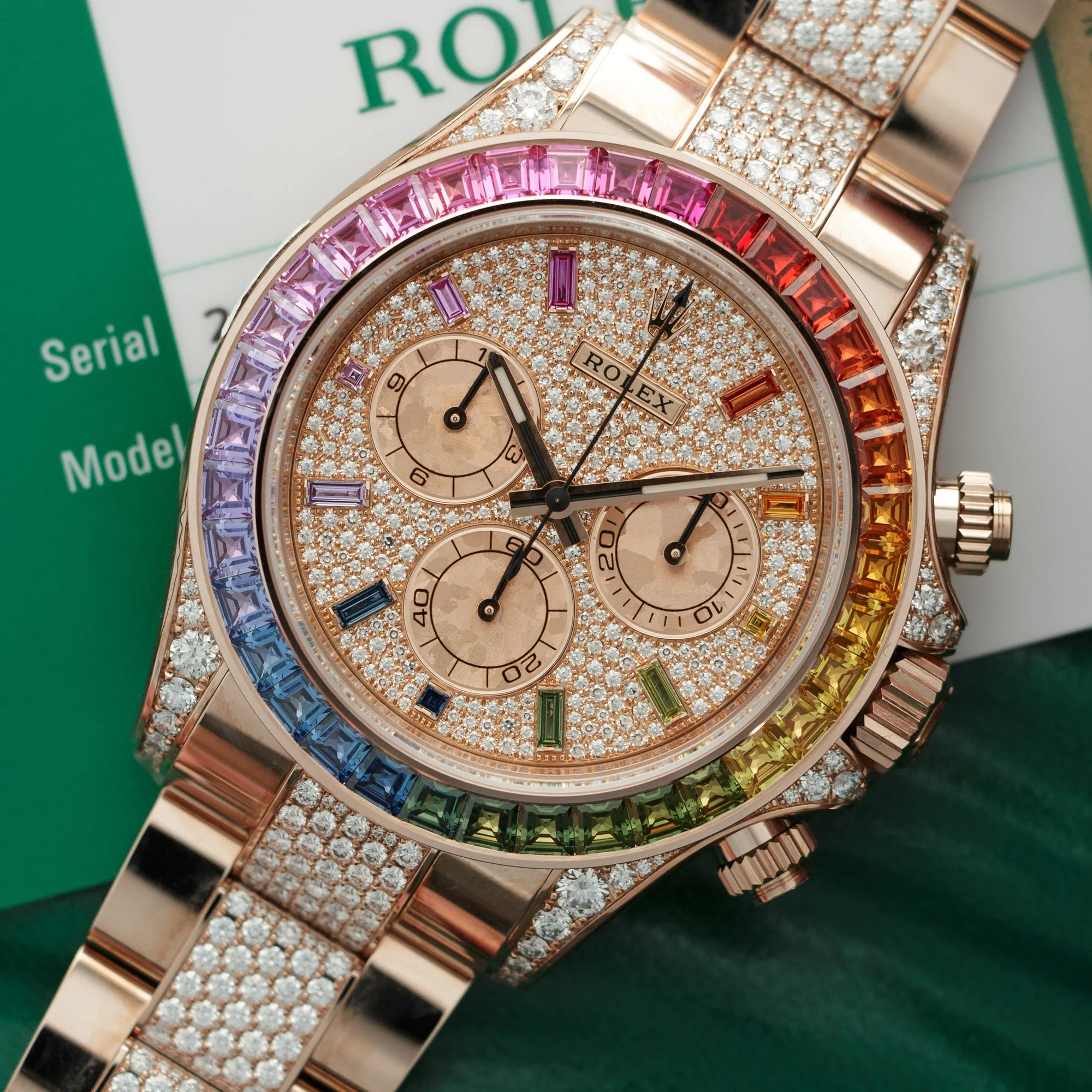 Rolex Rose Gold Daytona Rainbow Watch Ref. 116595 in Unworn Condition
