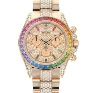 Rolex Rose Gold Daytona Rainbow Watch Ref. 116595 in Unworn Condition