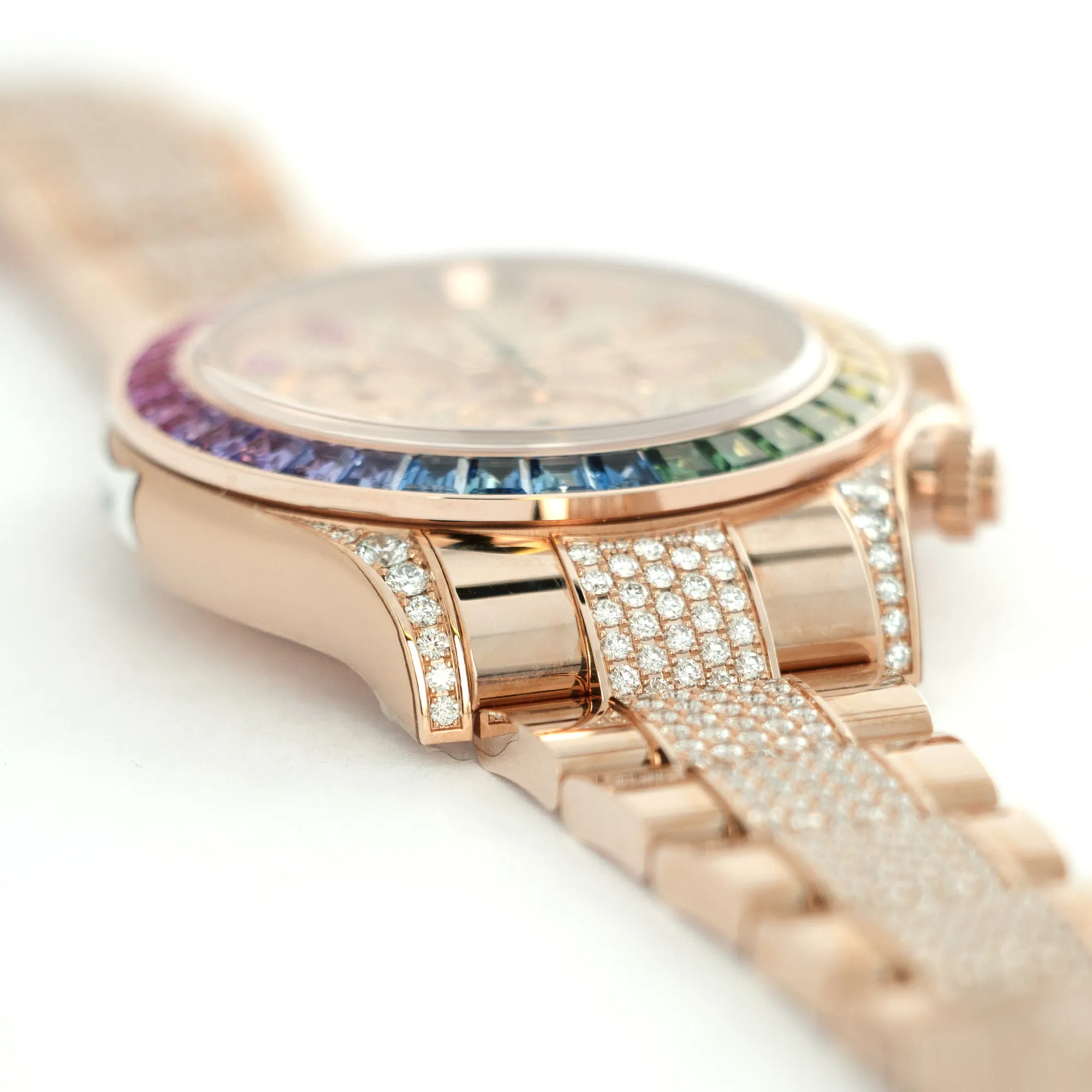 Rolex Rose Gold Daytona Rainbow Watch Ref. 116595 in Unworn Condition
