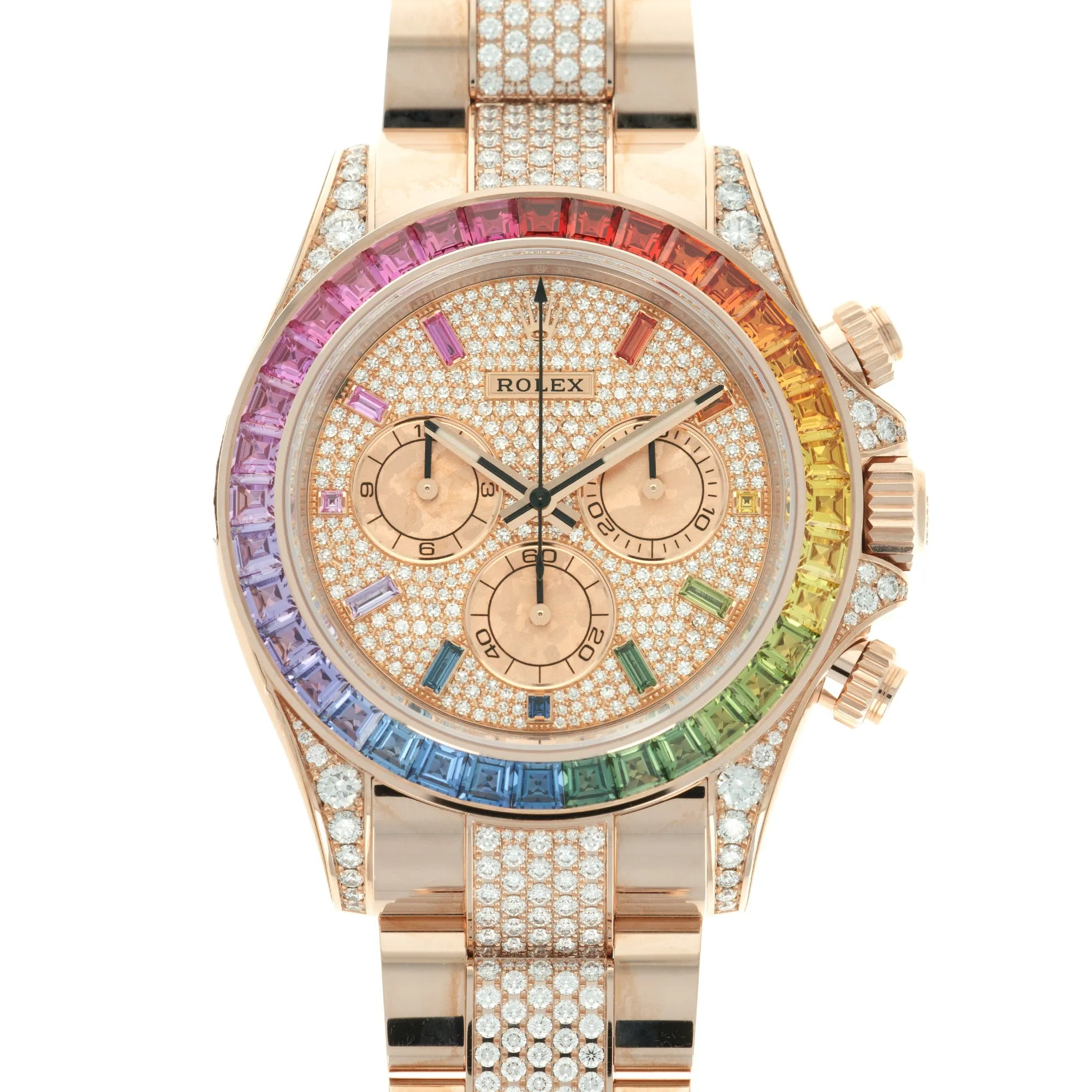Rolex Rose Gold Daytona Rainbow Watch Ref. 116595 in Unworn Condition