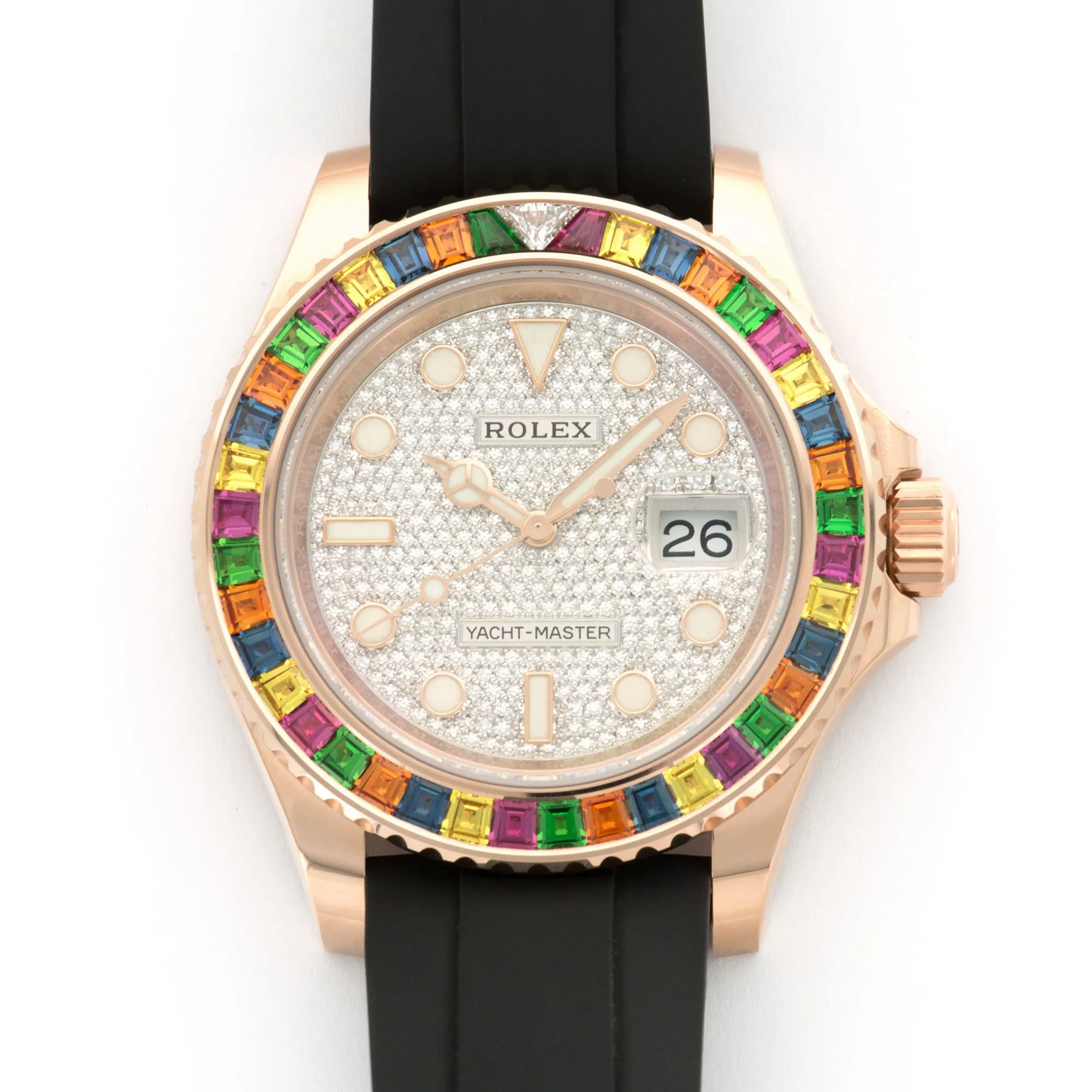 Rolex Rose Gold Yachtmaster Sapphire Watch Ref. 116695