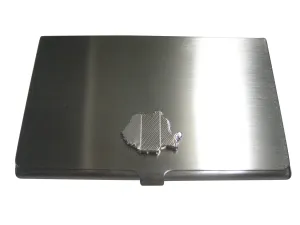 Romania Map Shape and Flag Design Business Card Holder