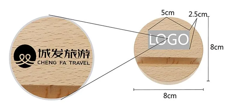 Round Wood Mobile Phone Holders