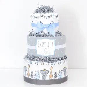 Royal Safari Diaper Cake - SKU:  DCBG1002