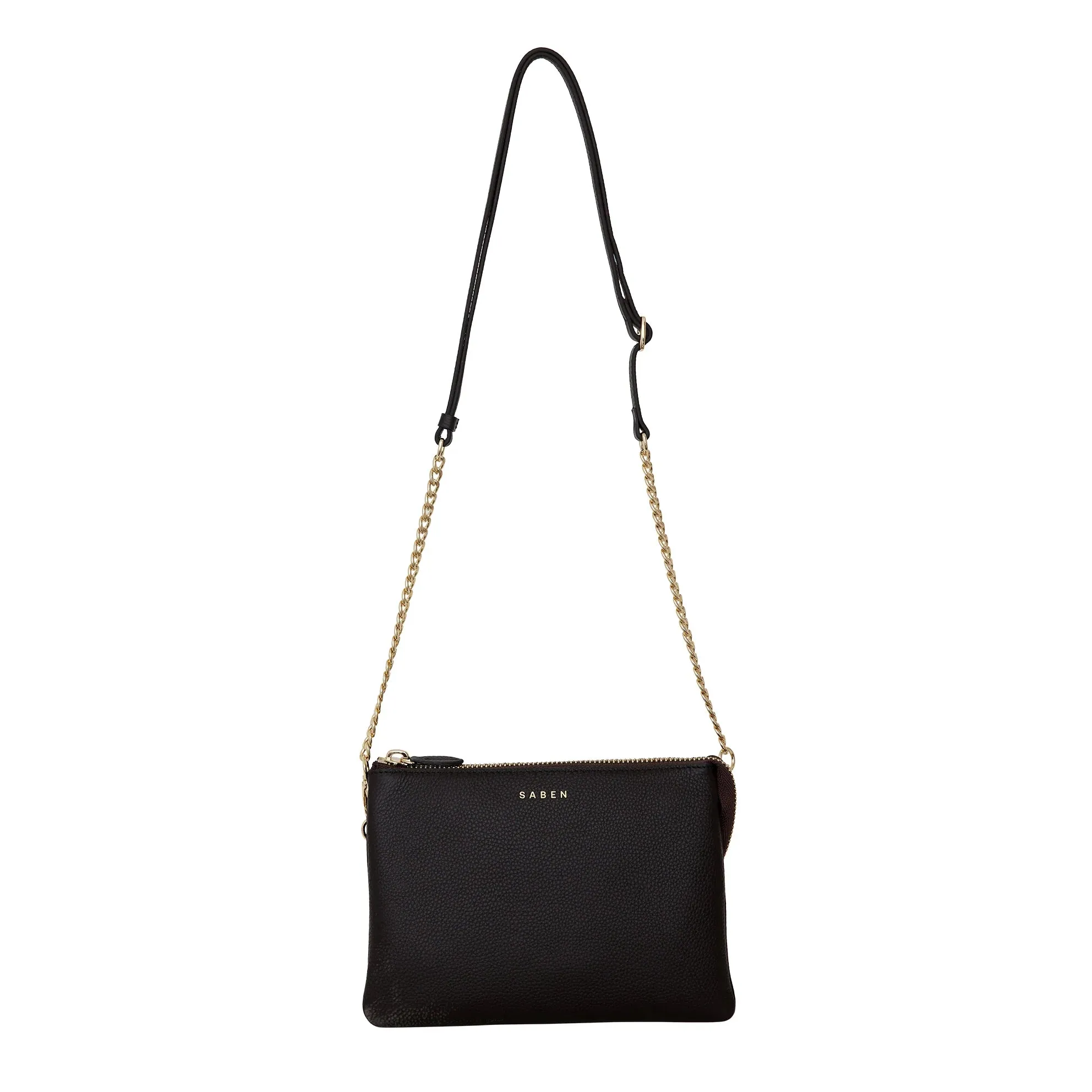 Saben Tillys Big Sis Cross Body Black and Silver Curb Chain
