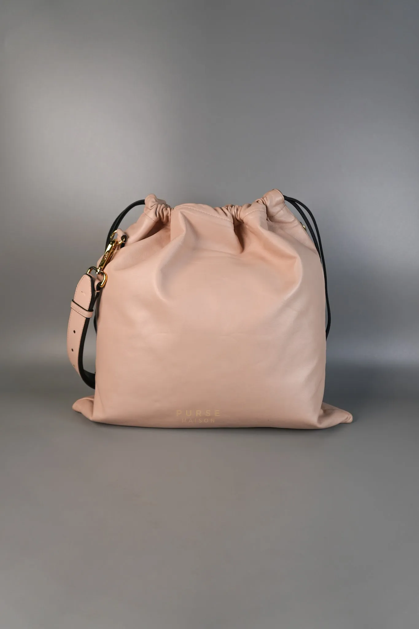 Saccheto Medium Nappa Soft Pink Drawstring Pochette Crossbody Bag