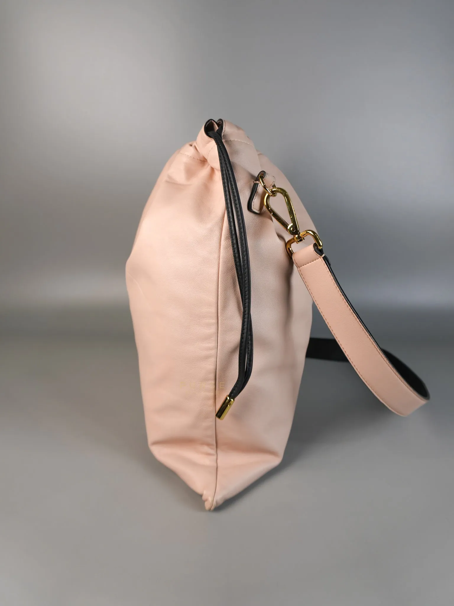 Saccheto Medium Nappa Soft Pink Drawstring Pochette Crossbody Bag