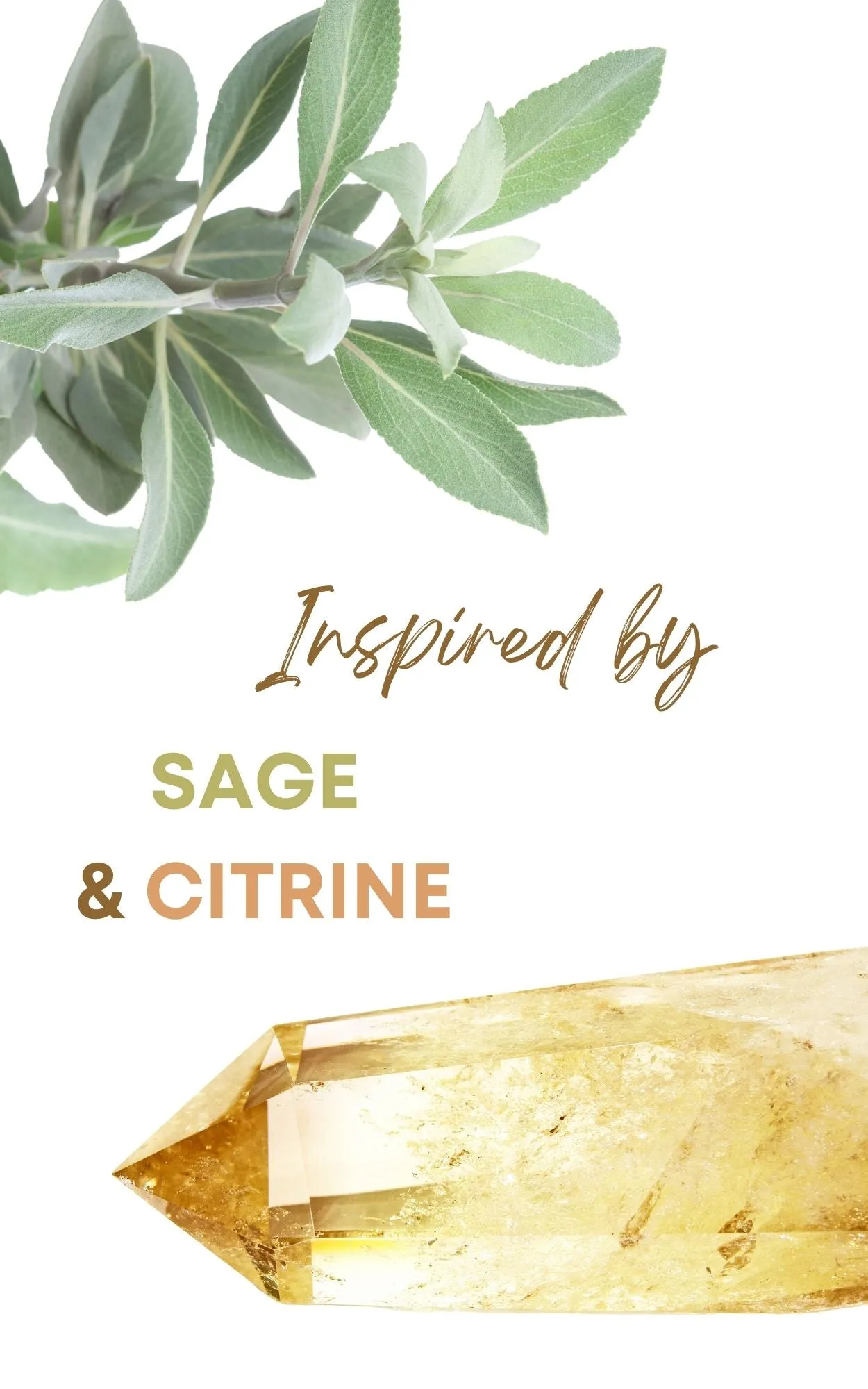 Sage & Citrine Blend 1/4 oz Gemstone Perfume Oil Concentrate Roll-On by Sage