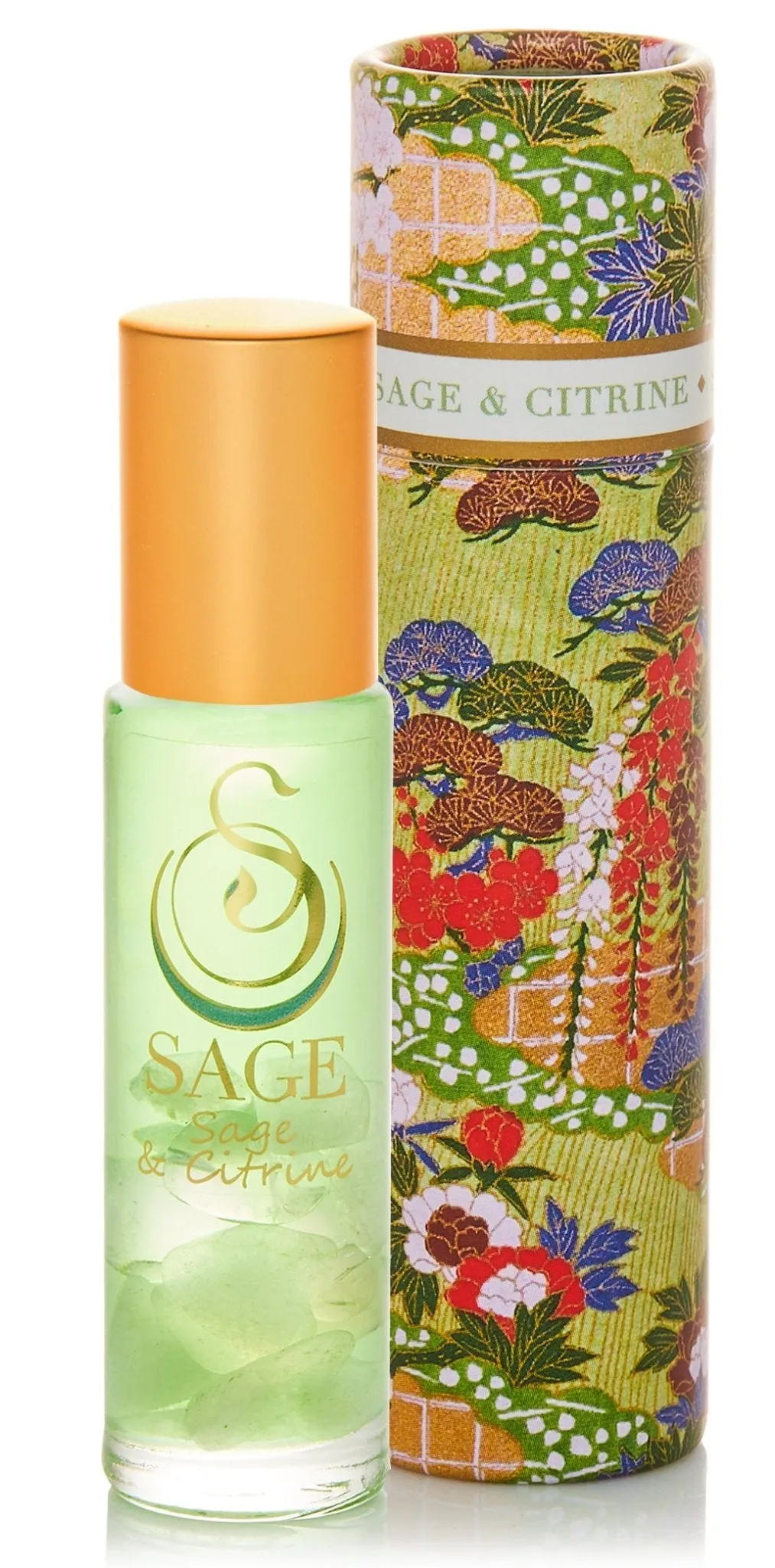 Sage & Citrine Blend 1/4 oz Gemstone Perfume Oil Concentrate Roll-On by Sage