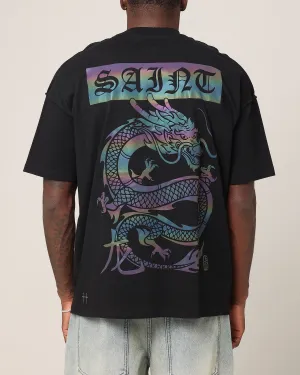 Saint Morta Year Of The Dragon Boxy T-Shirt Black/Iridescen