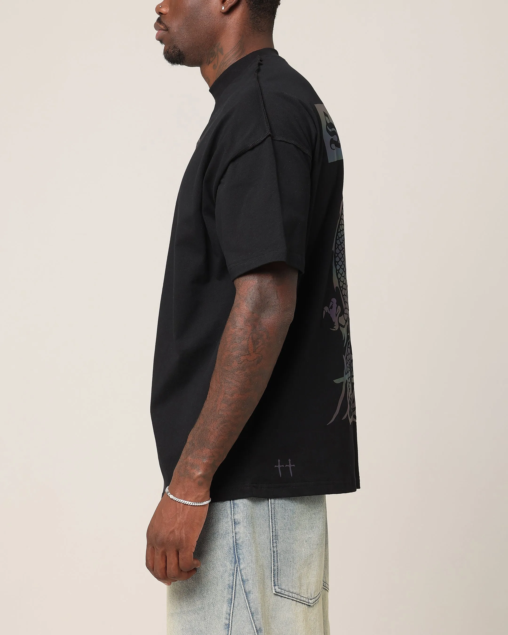 Saint Morta Year Of The Dragon Boxy T-Shirt Black/Iridescen