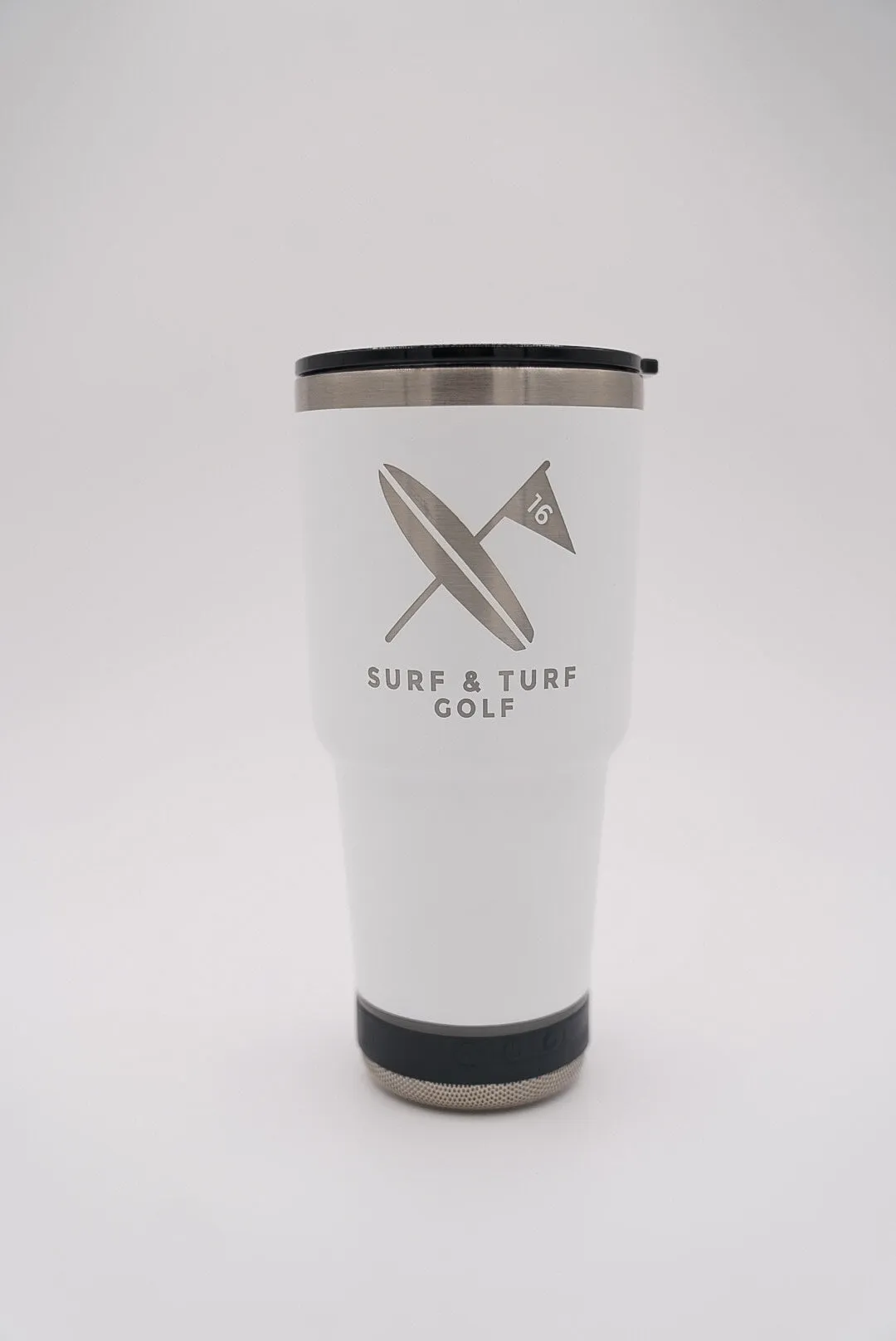 S&T Classic Vibe Tumbler-28 OZ w/ Bluetooth Speaker OR Power Bank Charger Base Attachment