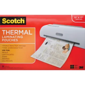 Scotch Thermal Laminator Menu Size Pouches