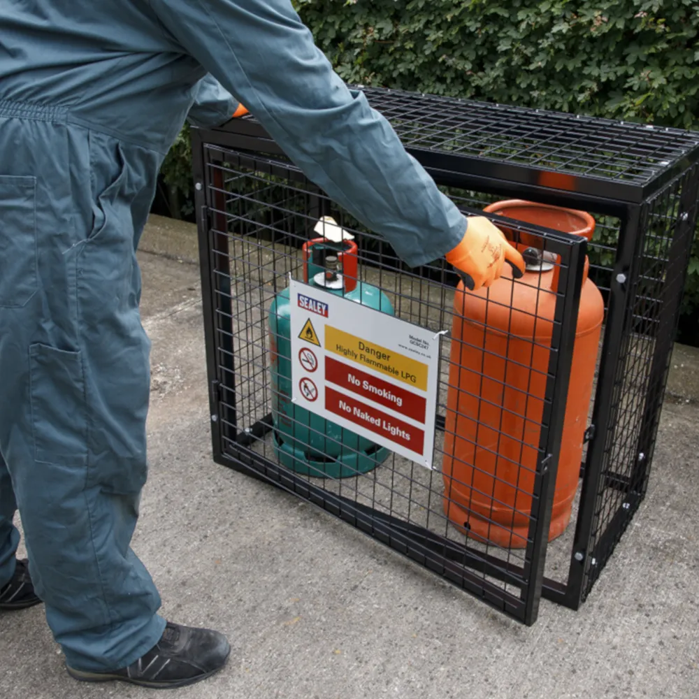 Sealey Gas Cylinder Safety Cage - 2 x 47kg Cylinders - B