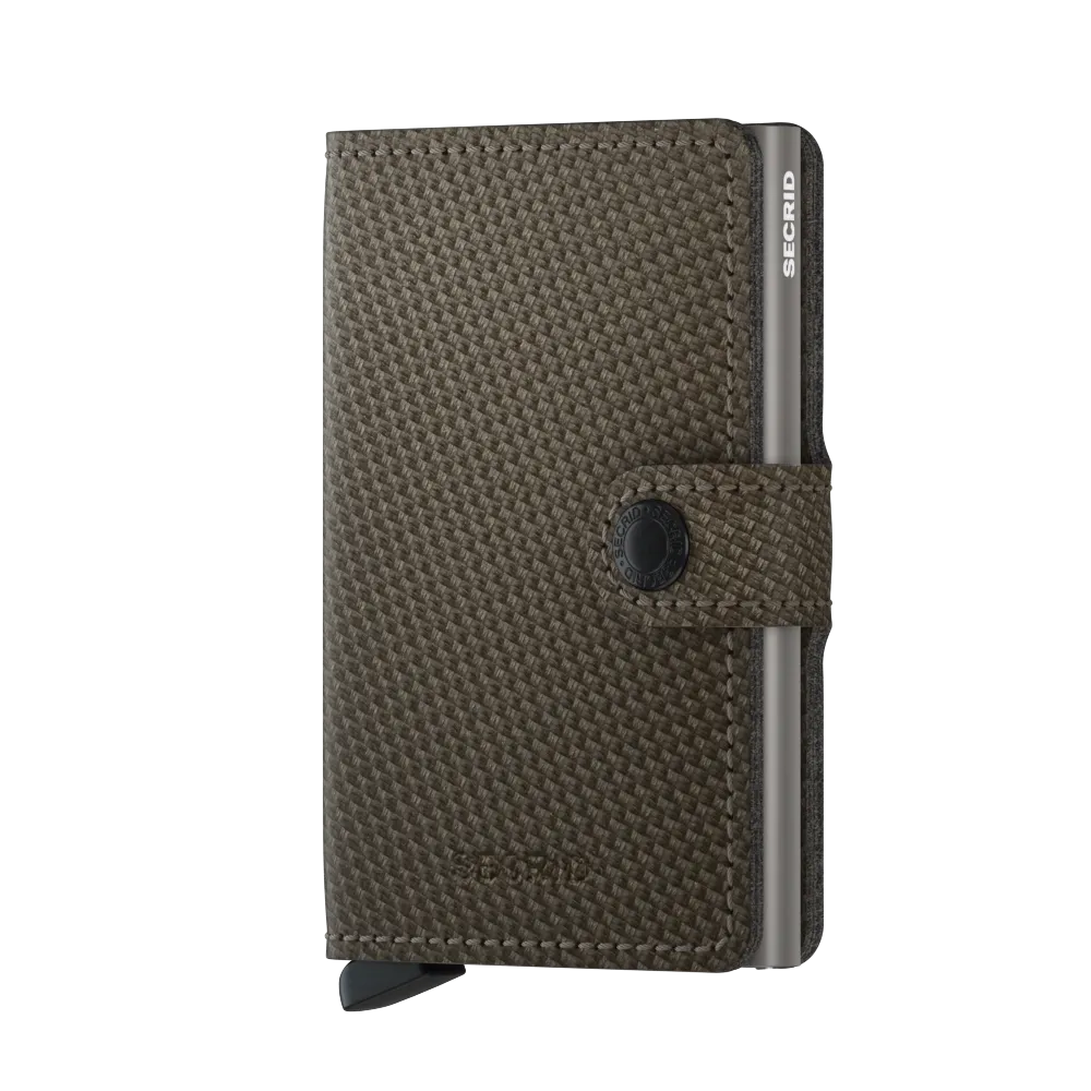 SECRID Miniwallet Leather - Carbon Khaki