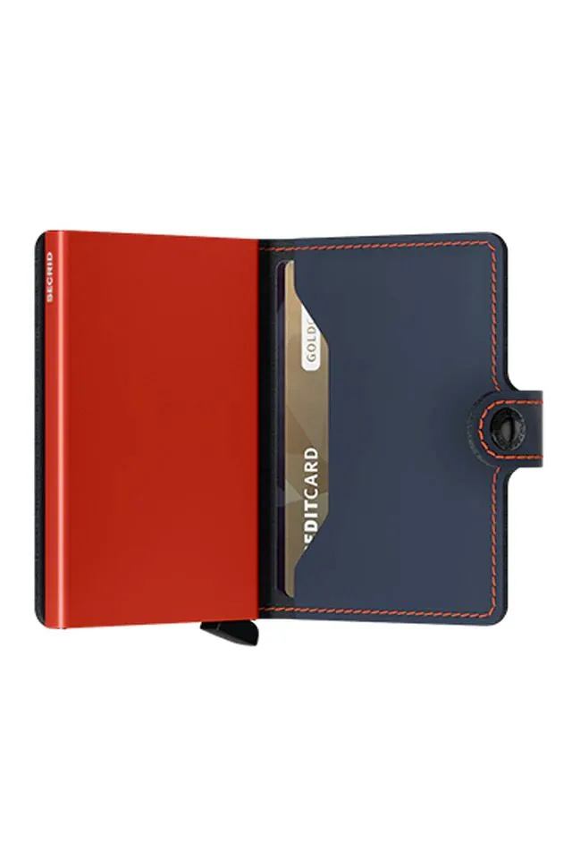 SECRID Miniwallet Matte - Night Blue and Orange