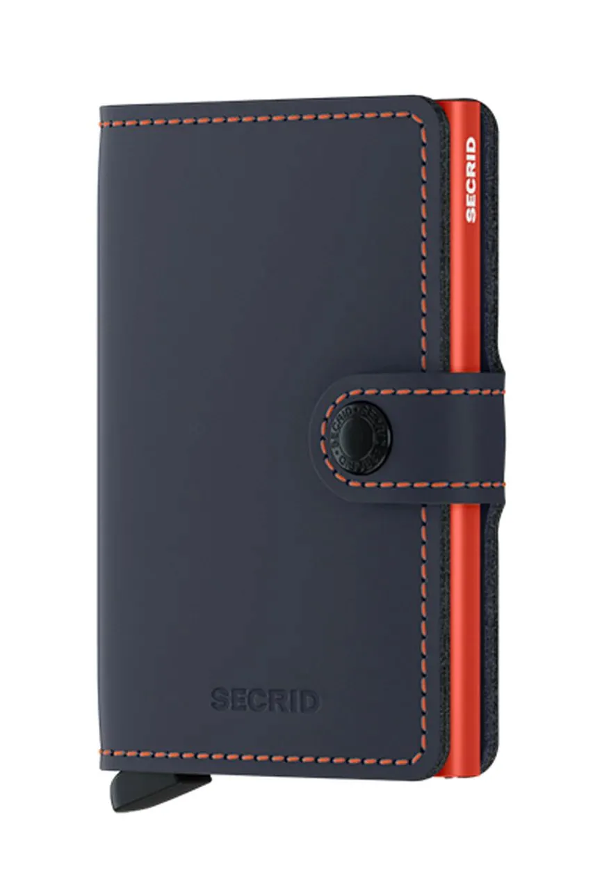 SECRID Miniwallet Matte - Night Blue and Orange