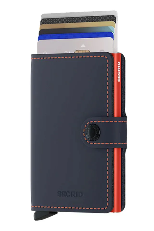 SECRID Miniwallet Matte - Night Blue and Orange