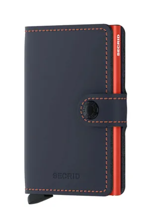 SECRID Miniwallet Matte - Night Blue and Orange