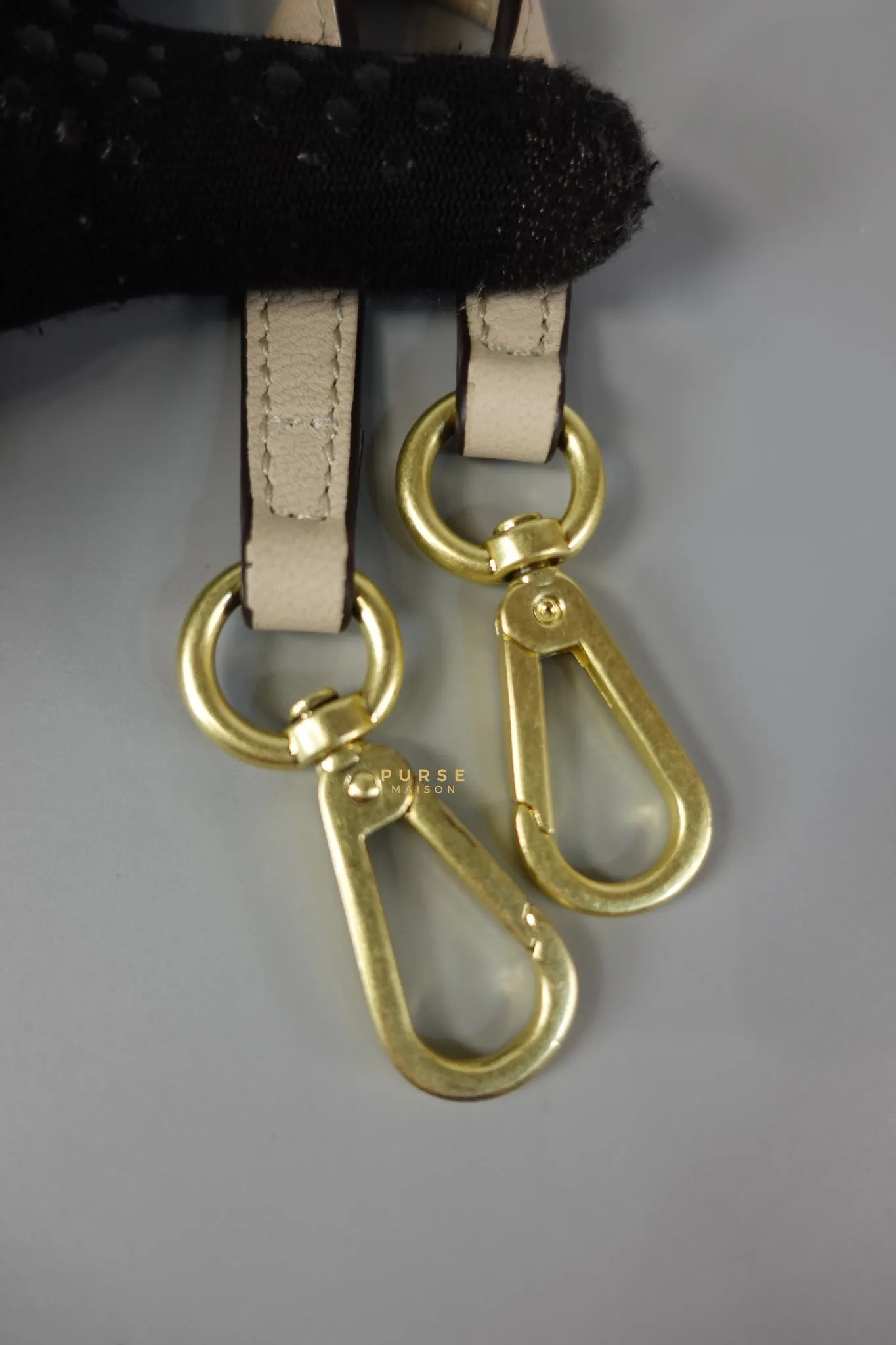 See Mini Beige Leather Shoulder Bag
