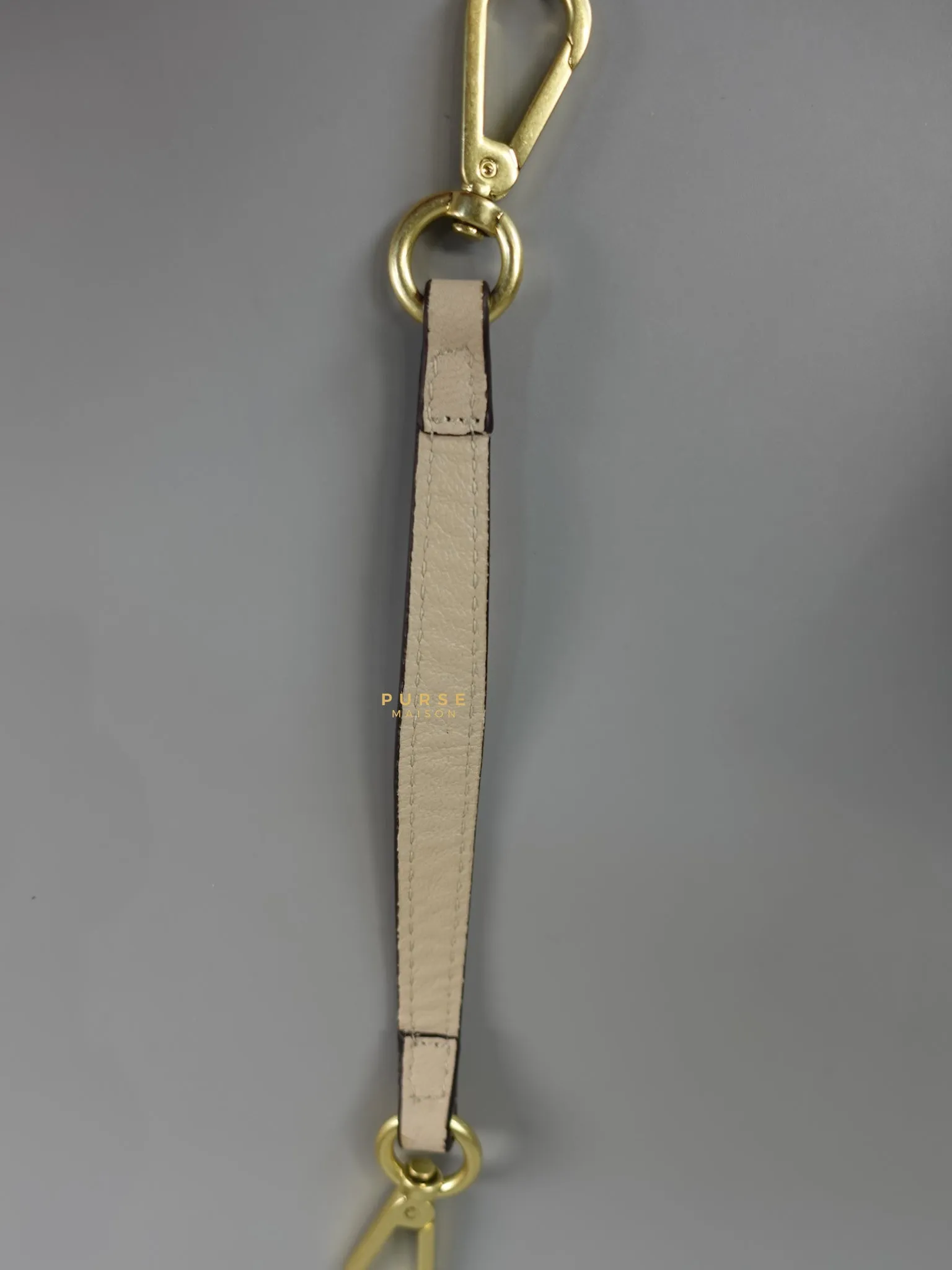 See Mini Beige Leather Shoulder Bag
