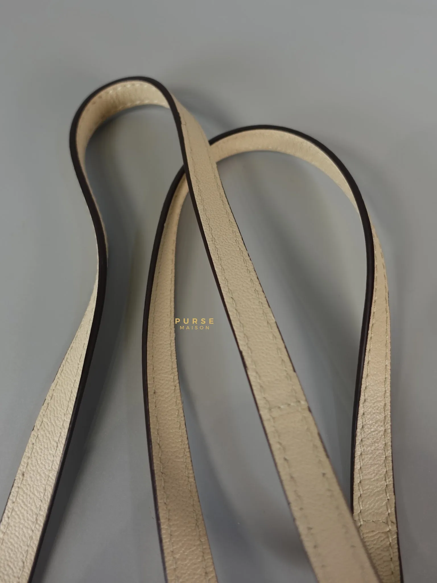 See Mini Beige Leather Shoulder Bag