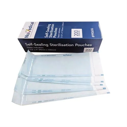 Self-Sealing Sterilisation Pouches, 190mm x 330mm, Class 4, 990618