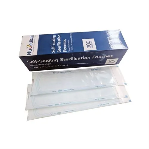 Self-Sealing Sterilisation Pouches, 190mm x 330mm, Class 4, 990618