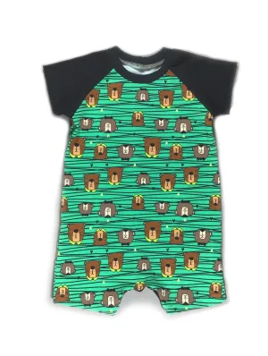 Short Raglan One Piece