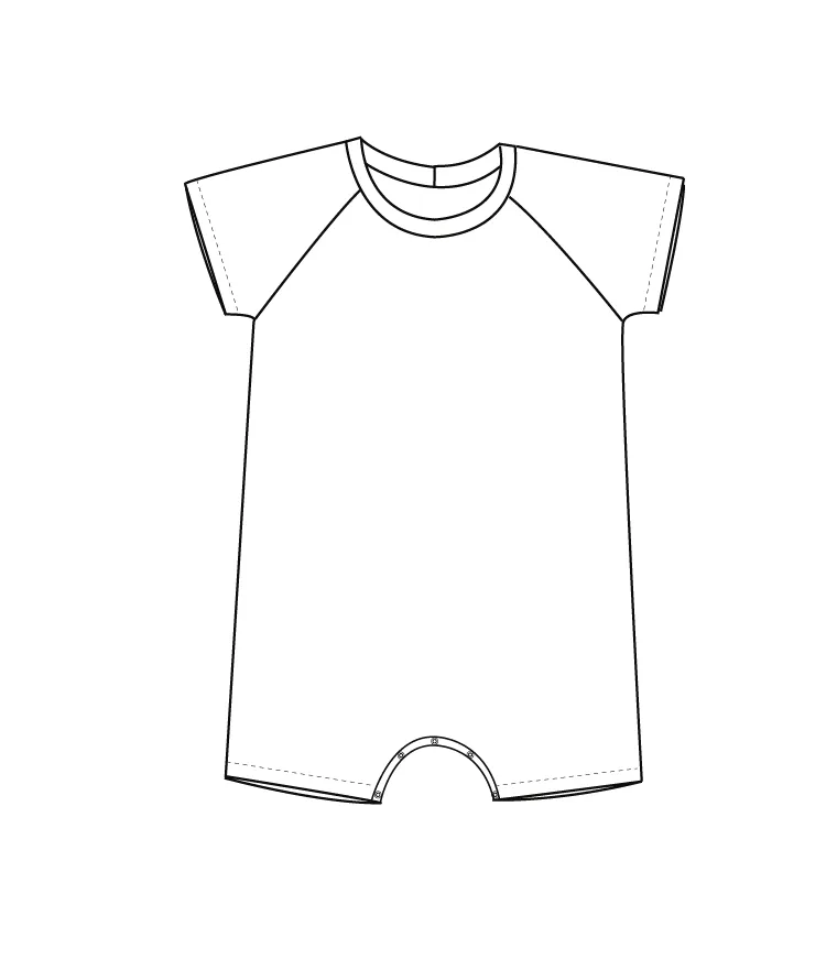 Short Raglan One Piece