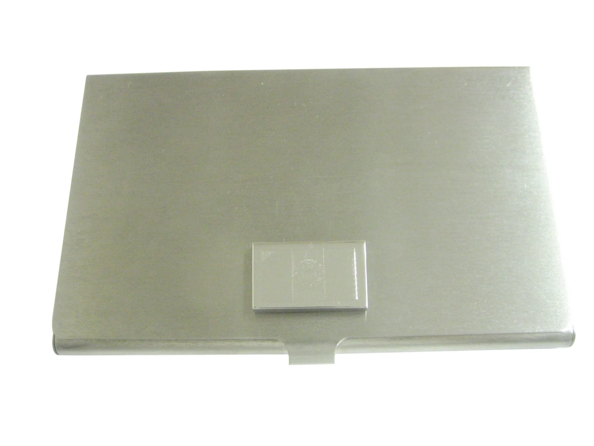 Silver Toned Etched Afghanistan Flag Pendant Business Card Holder