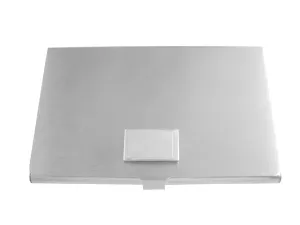 Silver Toned Etched Alabama State Flag Business Card Holder