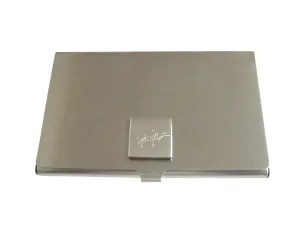 Silver Toned Etched Cricket Bug Insect Business Card Holder
