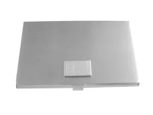 Silver Toned Etched North Carolina State Flag Business Card Holder