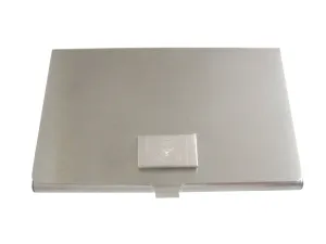 Silver Toned Etched North Dakota State Flag Business Card Holder
