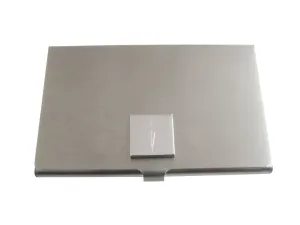 Silver Toned Etched Star of Bethlehem Business Card Holder
