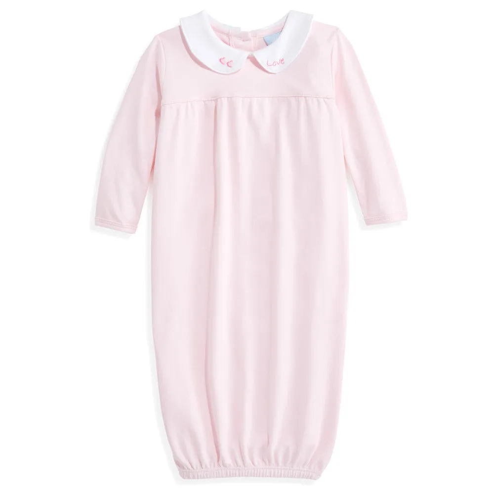 Simmons Pima Baby Sac -- Pink w/ Pink Hearts