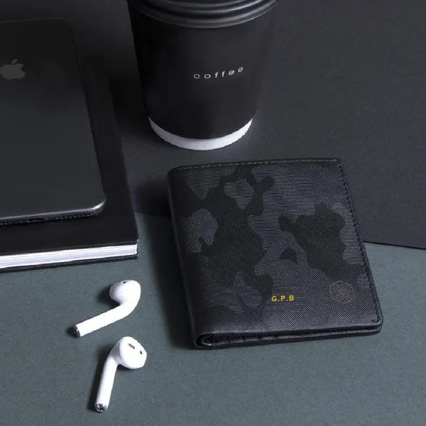 SLIM BIFOLD WALLET WITH COIN, CAMO
