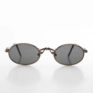 Small Oval Victorian Steampunk 90s Sunglass - Leon 1