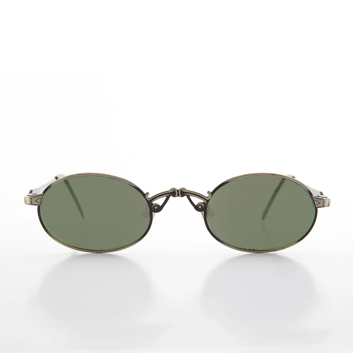 Small Oval Victorian Steampunk 90s Sunglass - Leon 1