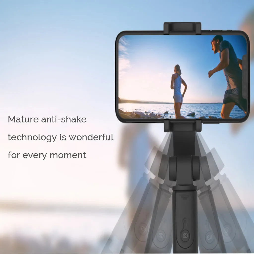 Smart Single Axis Stabilizer Stand Shockproof Head Selfie Camera Tripod Phone Stand white