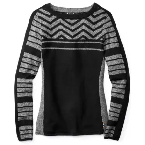 Smartwool Women’s Dacono Patterned Merino Wool Sweater Black/Grey Size XS