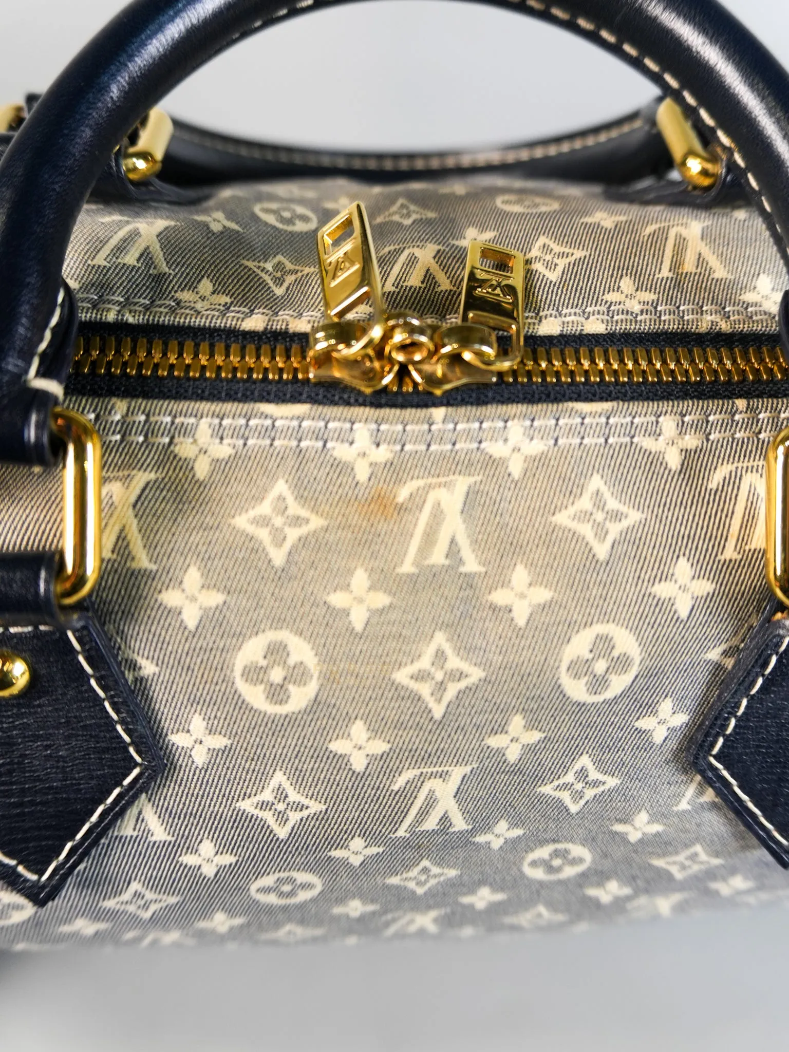 Speedy 30 Bandouliere Idylle in Monogram Denim Canvas (Date Code: MB3171)